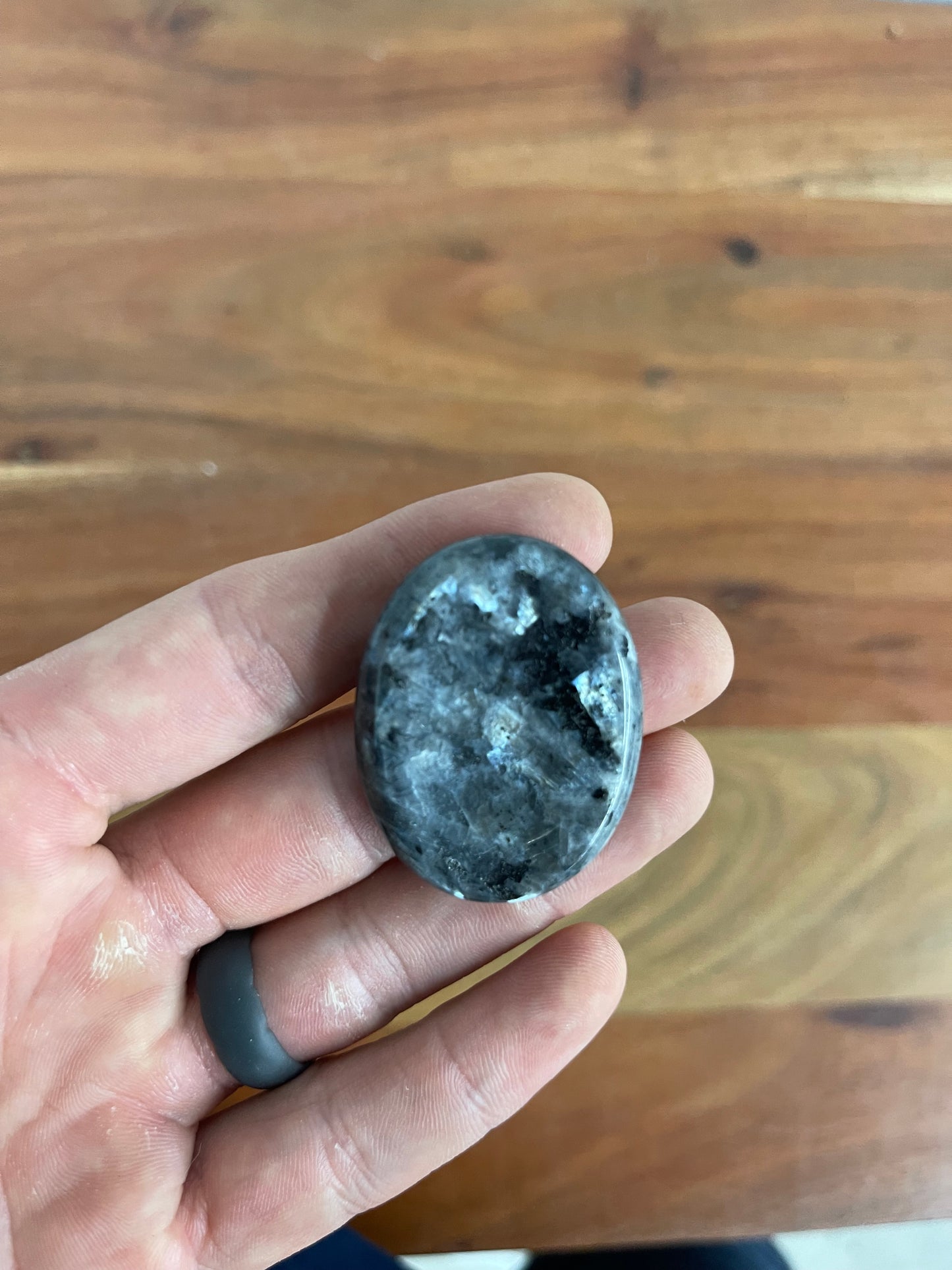 Larvakite Worry Stone