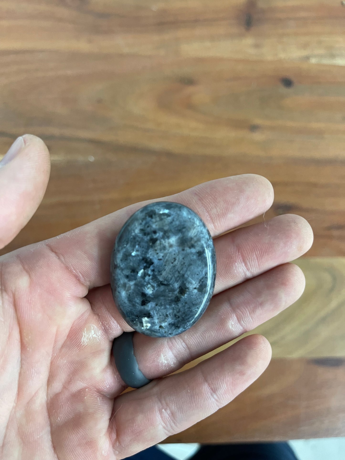 Larvakite Worry Stone